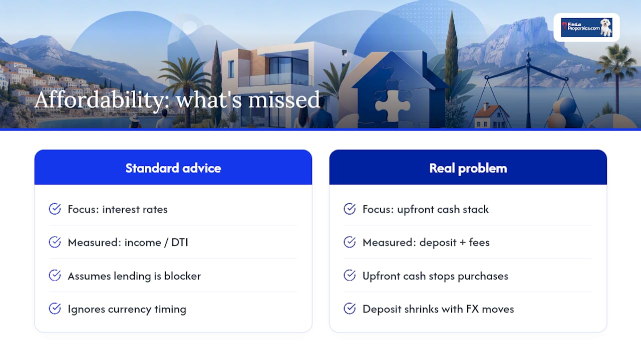 Why the standard affordability advice misses the real problem — overview diagram