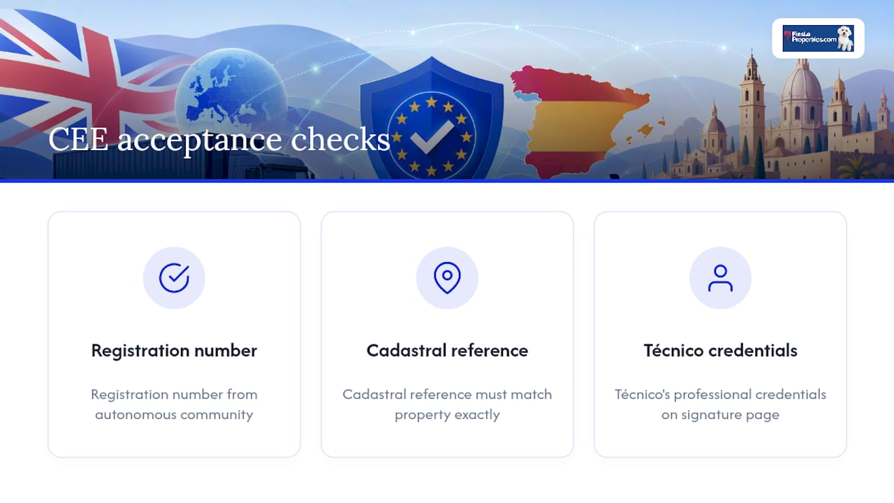 Three checks for validating a Spanish CEE