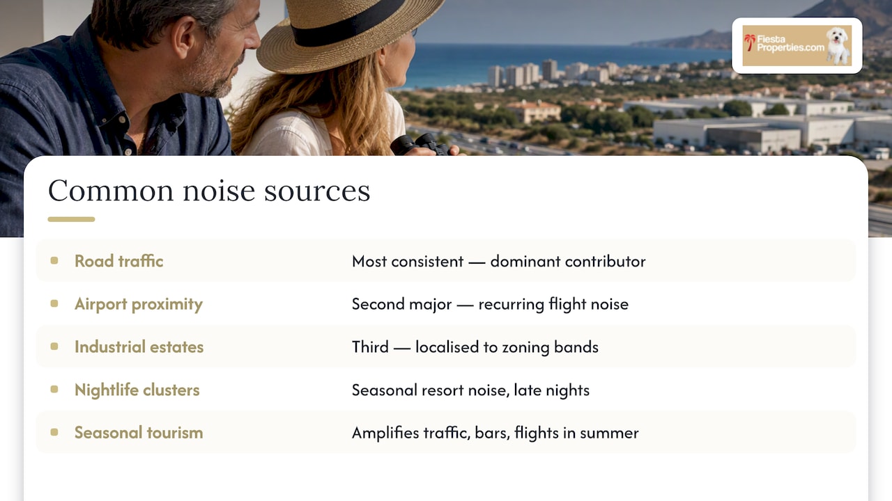 Common noise sources on the Costa Blanca and Costa Cálida — overview diagram