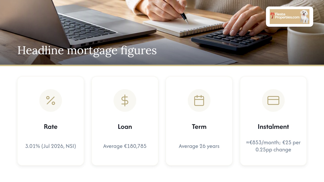 Spanish mortgage rate and repayment figures